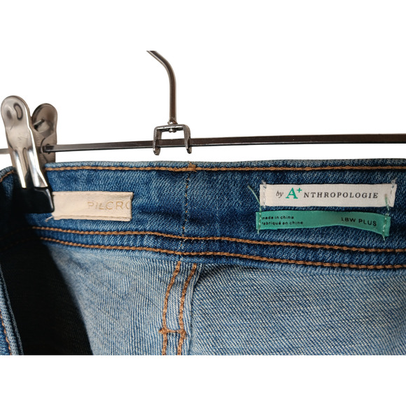 Pilcro by Anthropologie Jeans Women’s 18W Plus Blue Denim Straight Leg Stretch - Picture 11 of 16